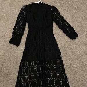 Elegant Black Lace Dress
